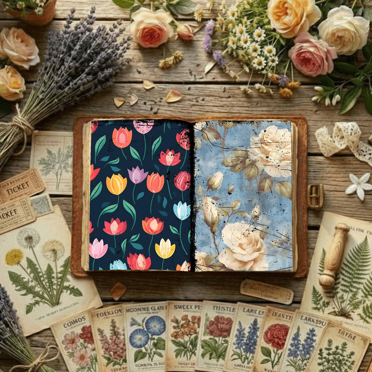 Floral Digital Papers