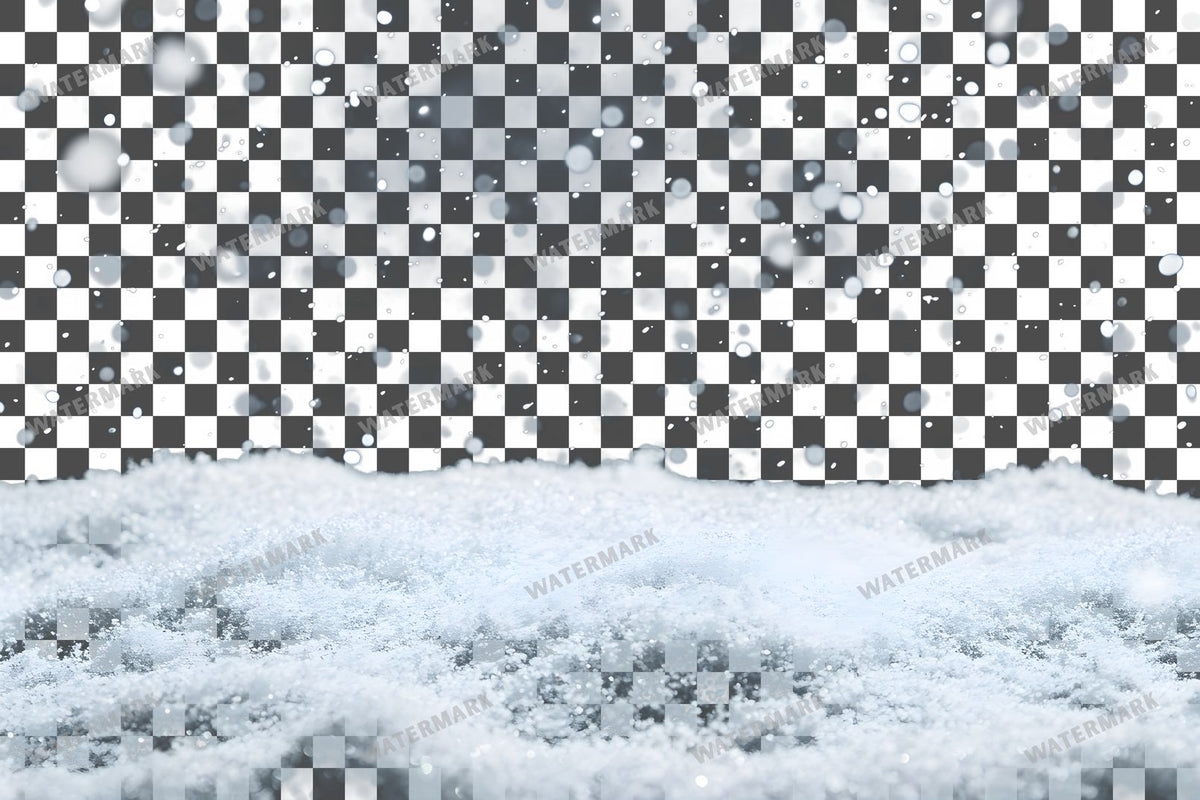 Heavy Snowfall Dense White Flakes Transparent Overlay Pngs