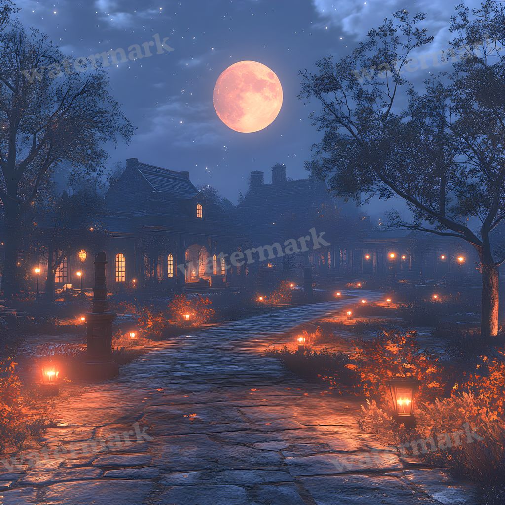 Moonlit Clearing Backdrop Images