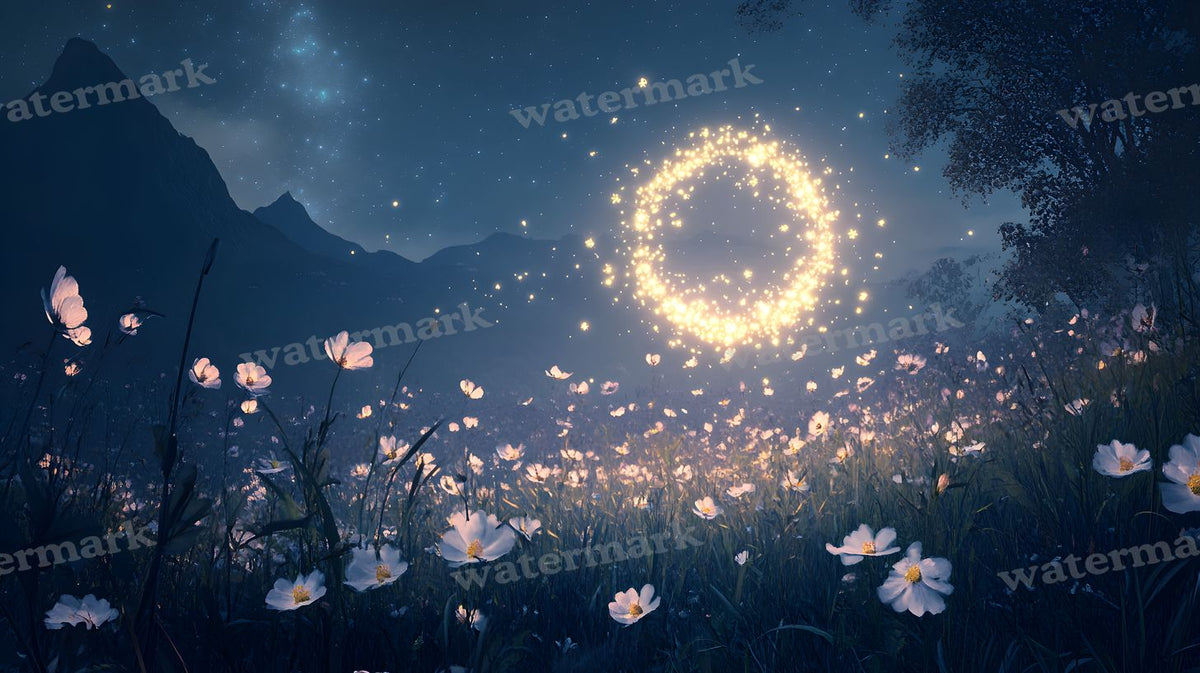 Moonlit Meadow Backdrop Images