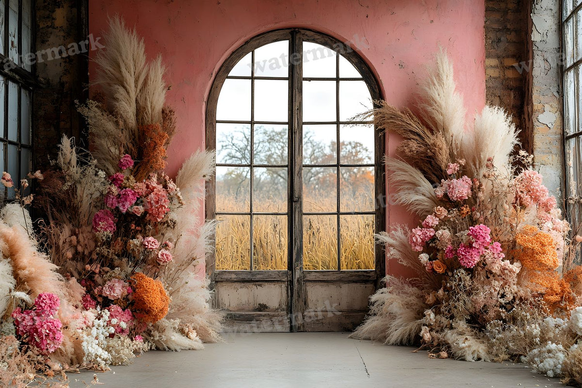 Boho Pink Arch Backdrop Images