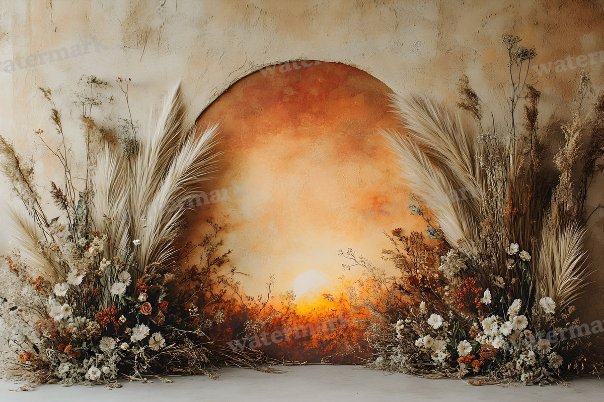 Boho Sunset Arch Backdrop Images