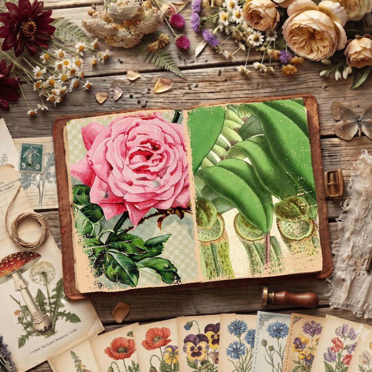 Botanical Illustrations Digital Papers