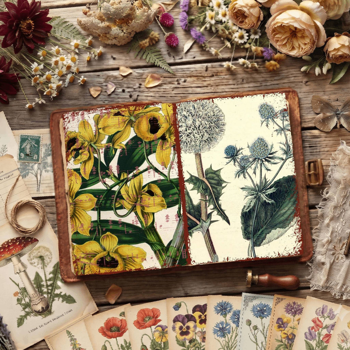 Botanical Illustrations Digital Papers