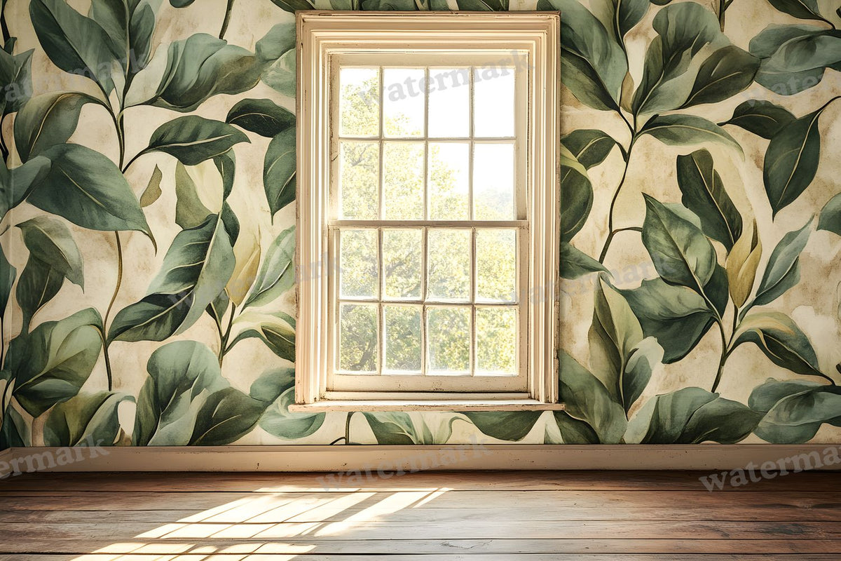 Botanical Window View Backdrop Images