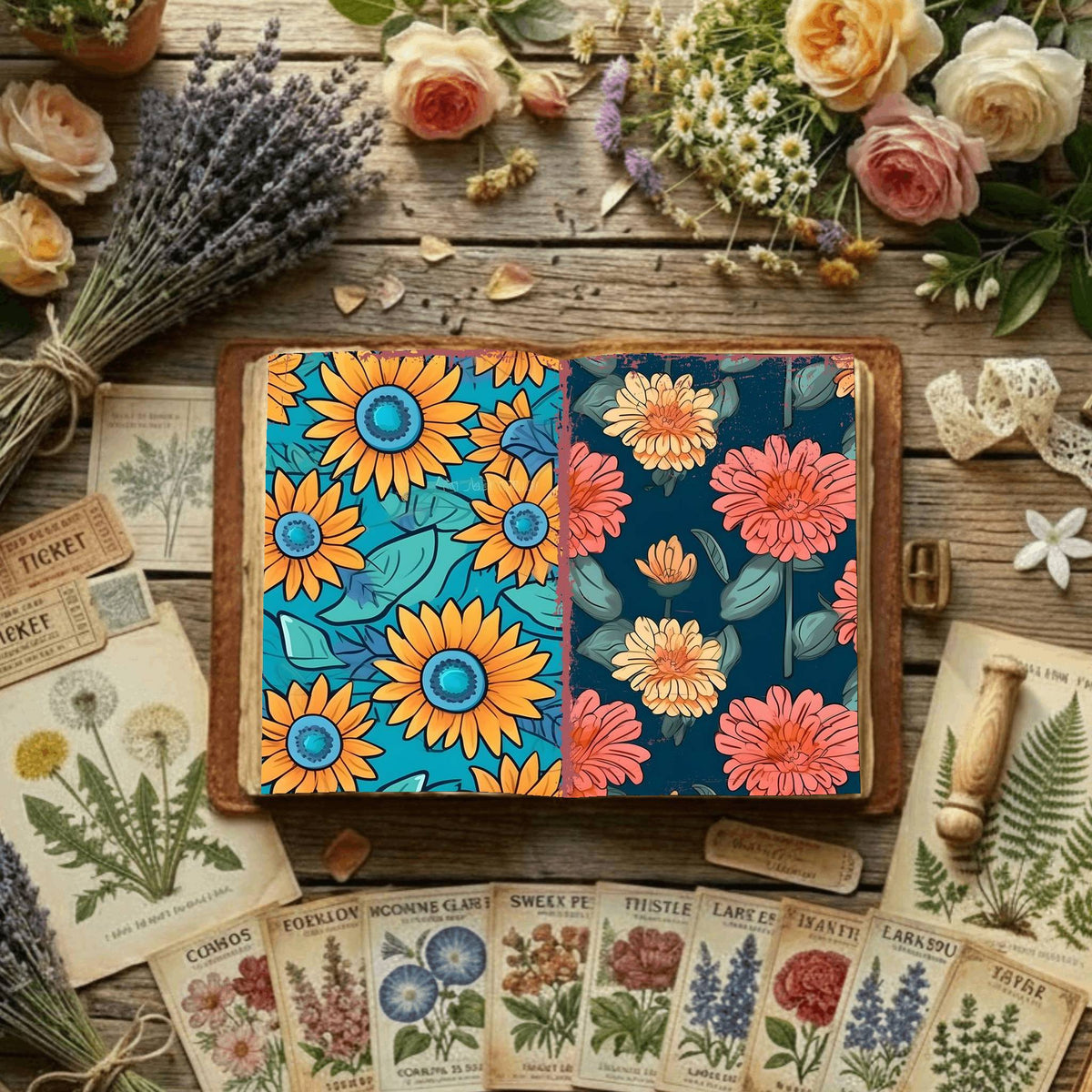 Floral Digital Papers
