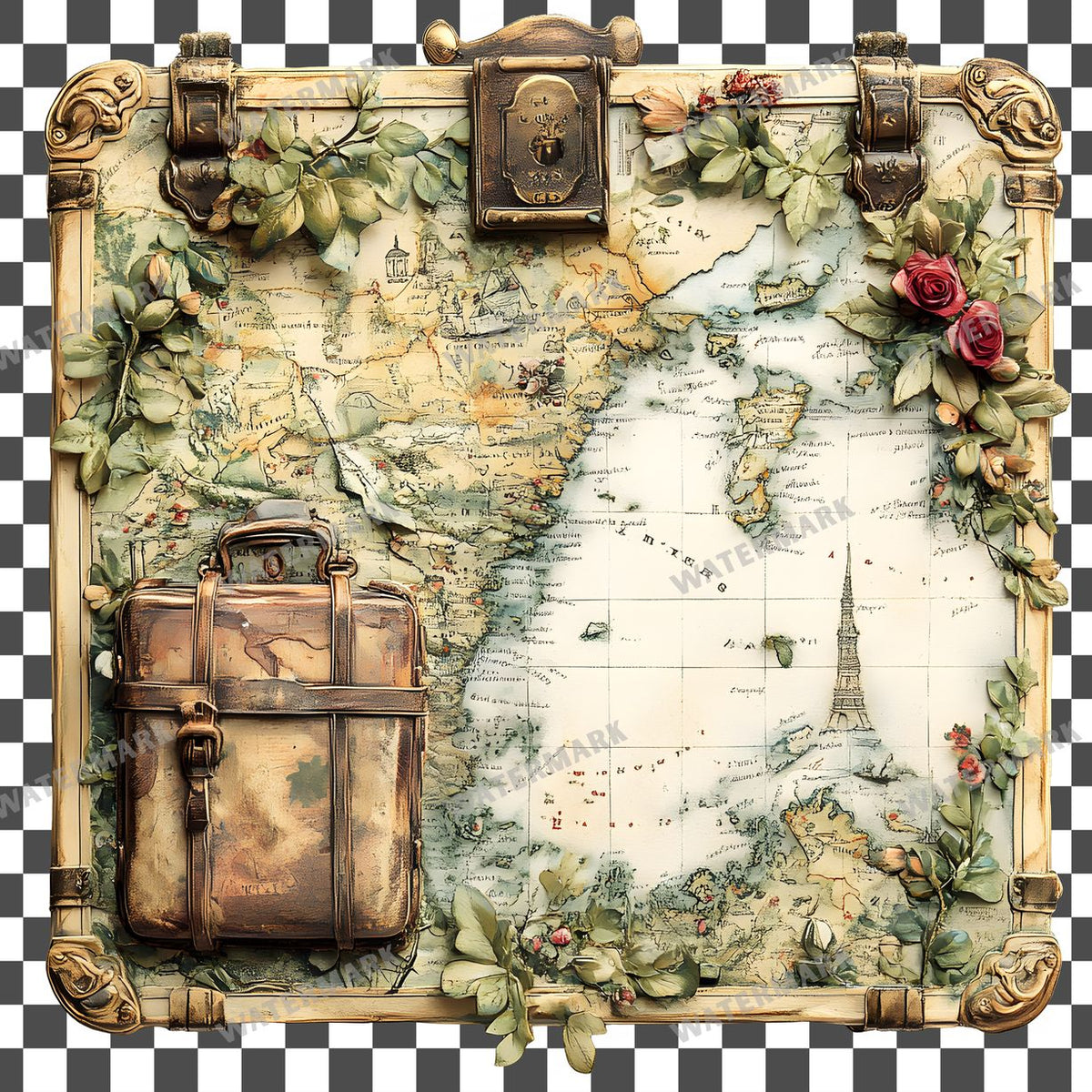 Travel Vintage Style Clipart Pngs