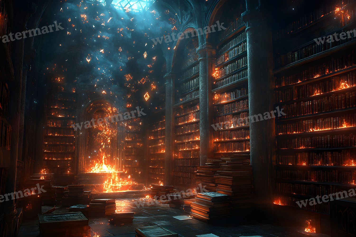 Wizards Library Backdrop Images