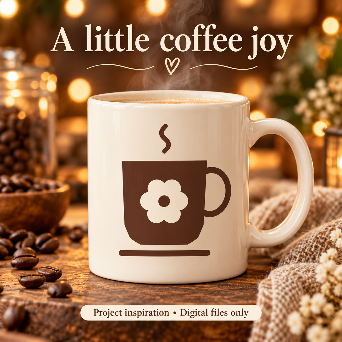 Cozy Coffee SVG Pack – 12 Café Designs with Transparent PNGs
