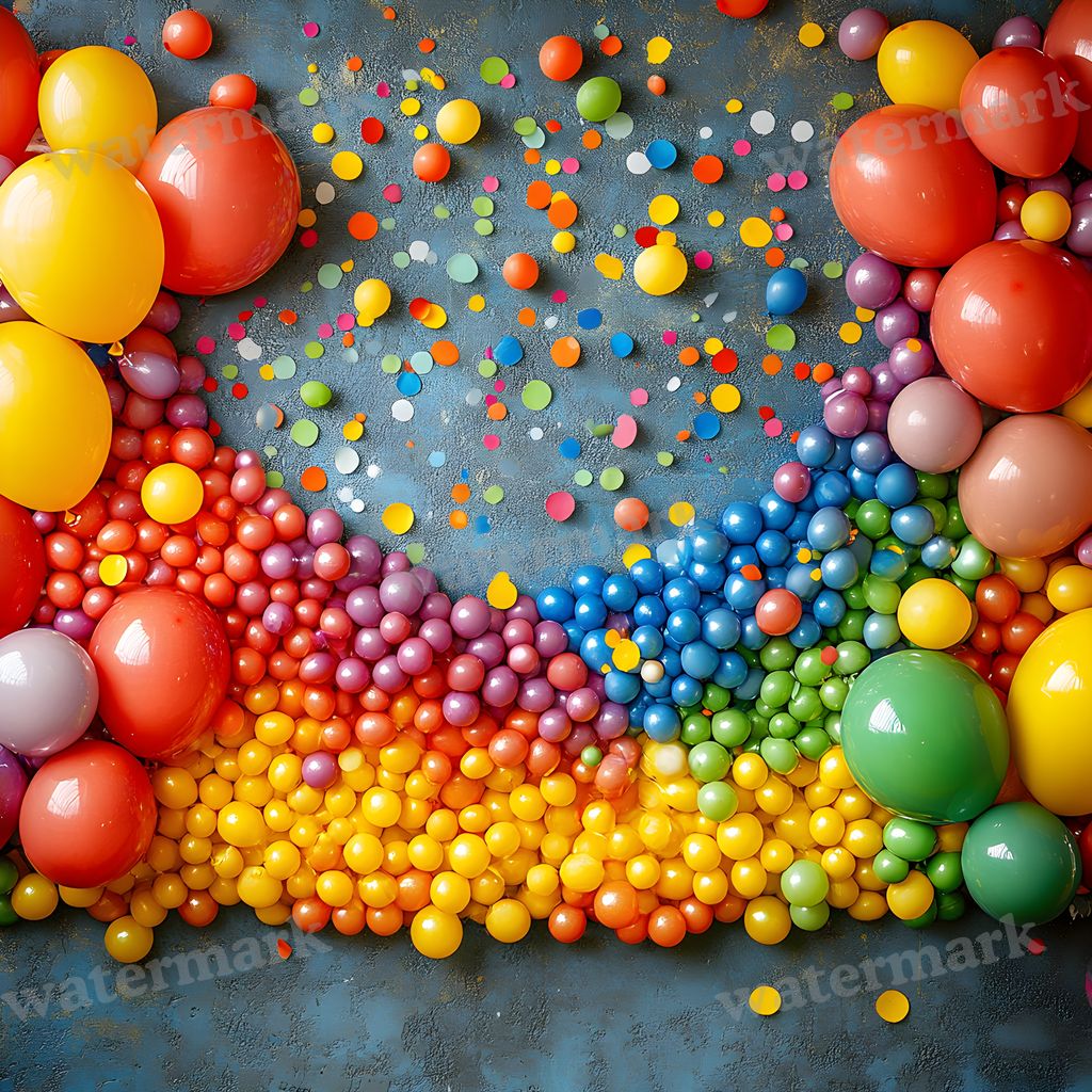 Rainbow Balloon Backdrop Images