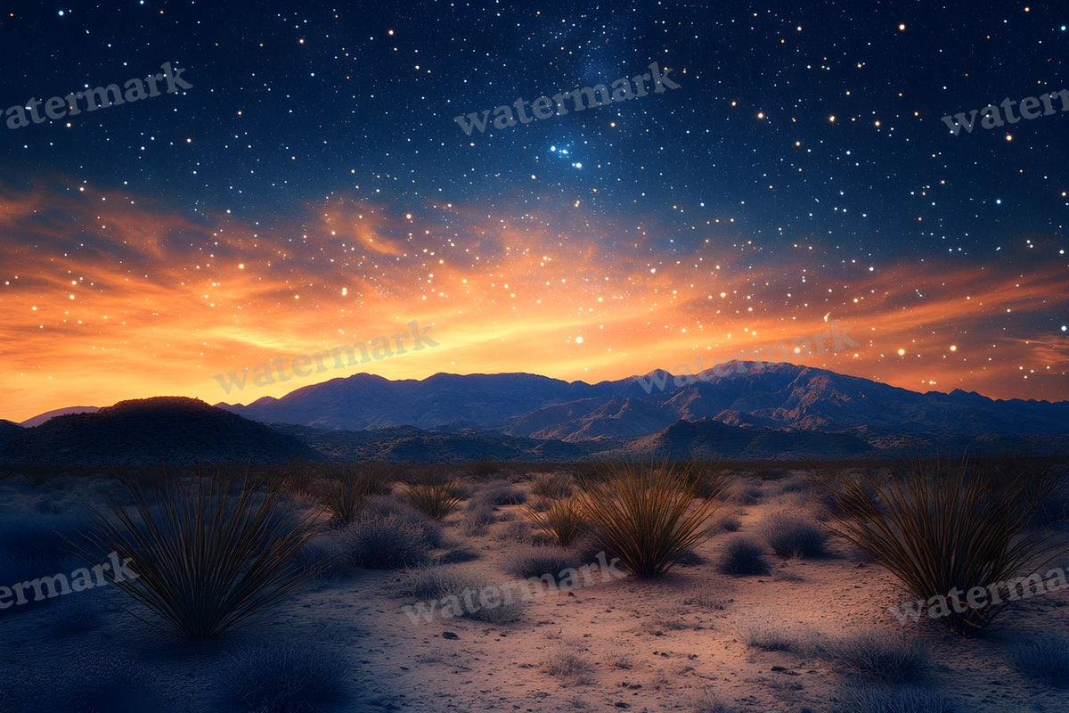 Starry Night digital photo backdrop for photo editing, preview 49