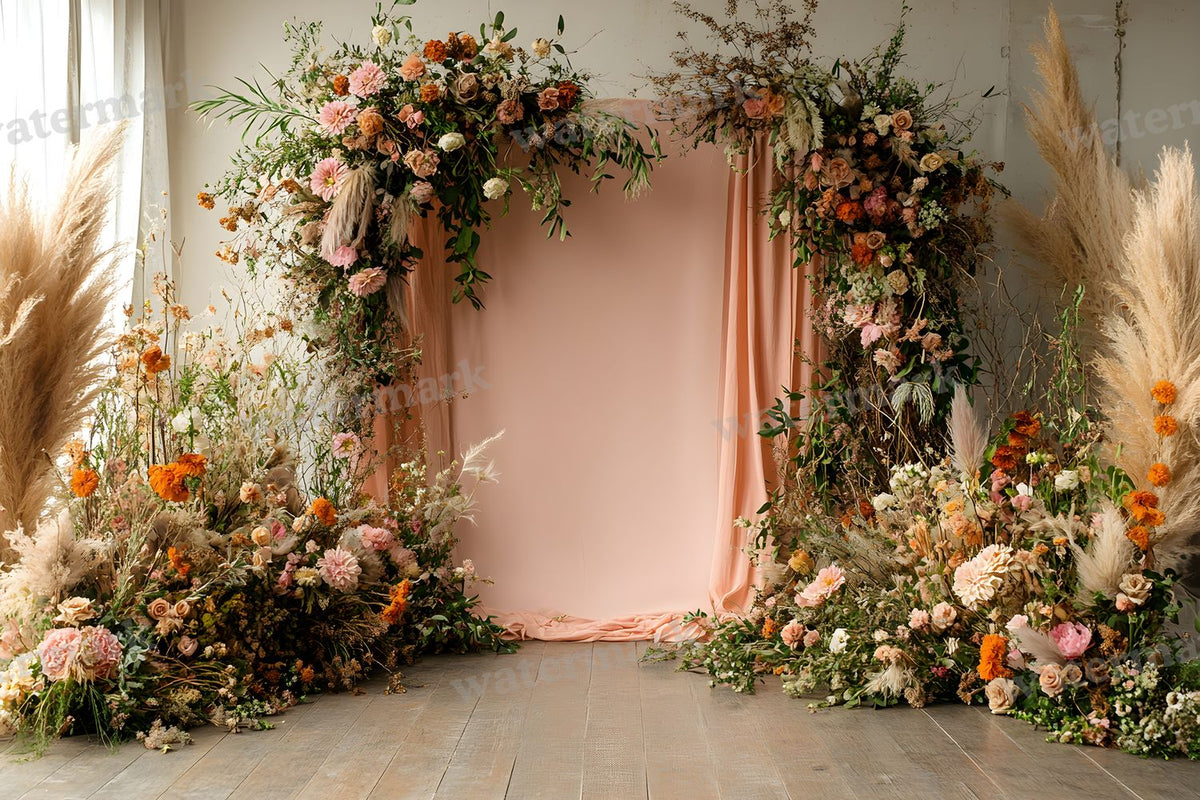 Boho Pink Arch Backdrop Images