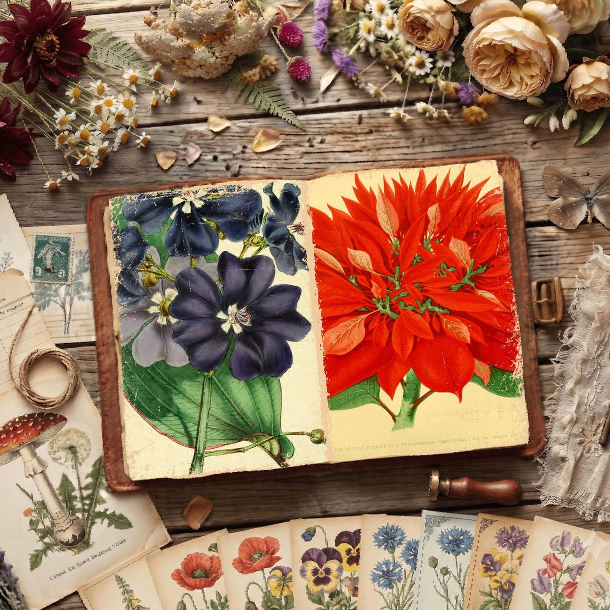Botanical Illustrations Digital Papers