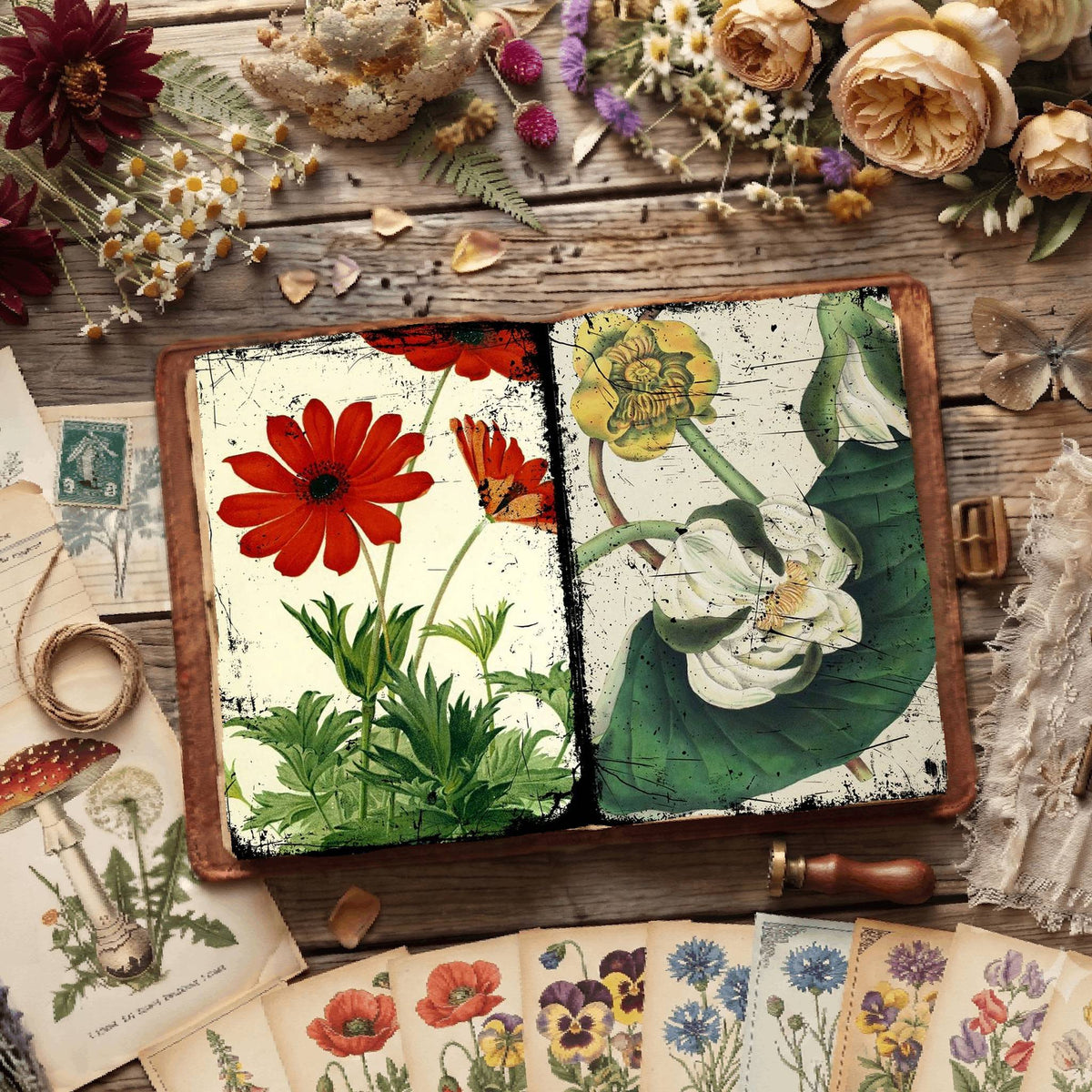 Botanical Illustrations Digital Papers