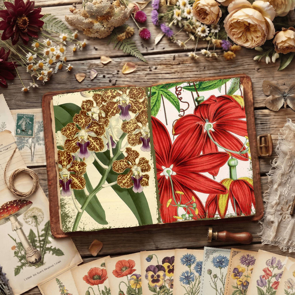 Botanical Illustrations Digital Papers