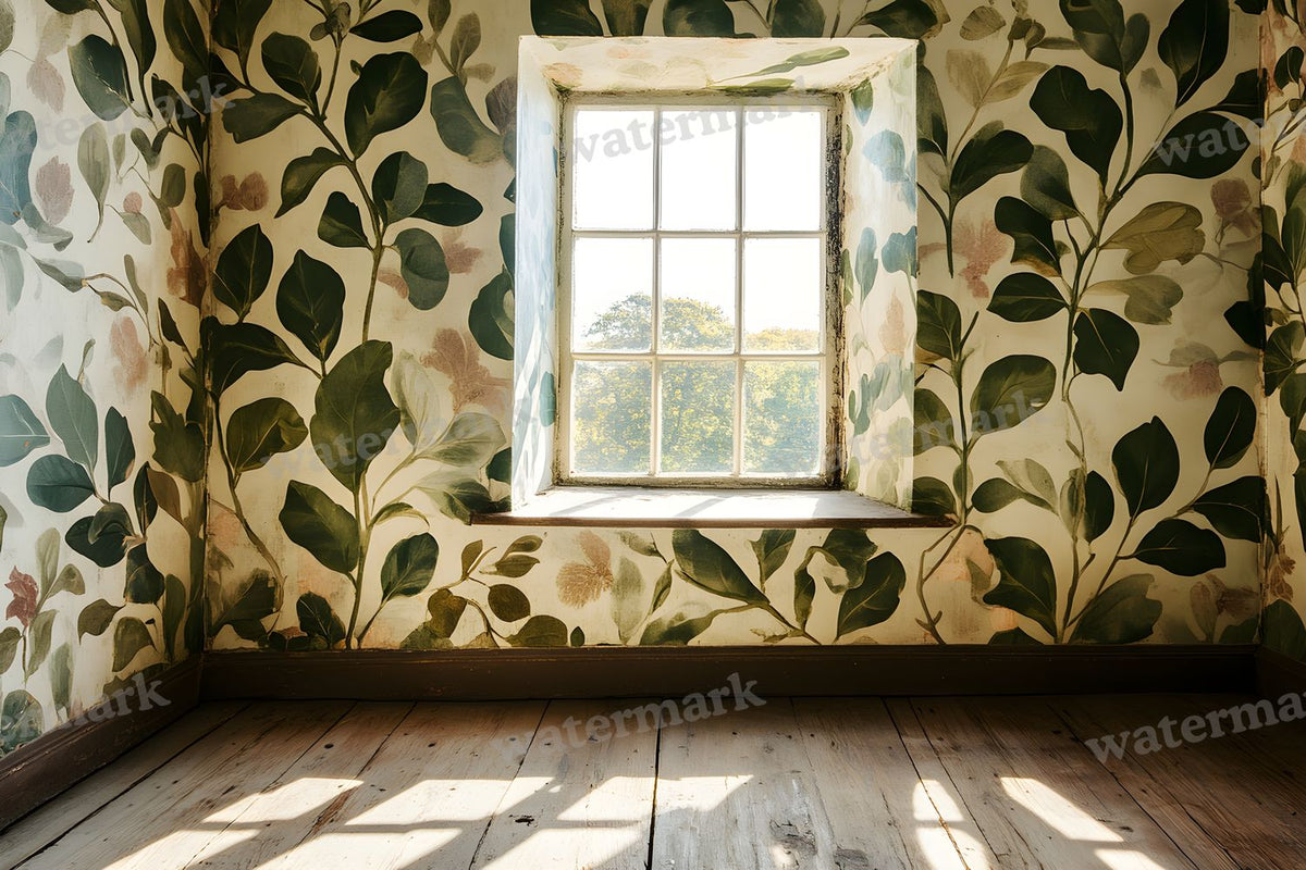Botanical Window View Backdrop Images