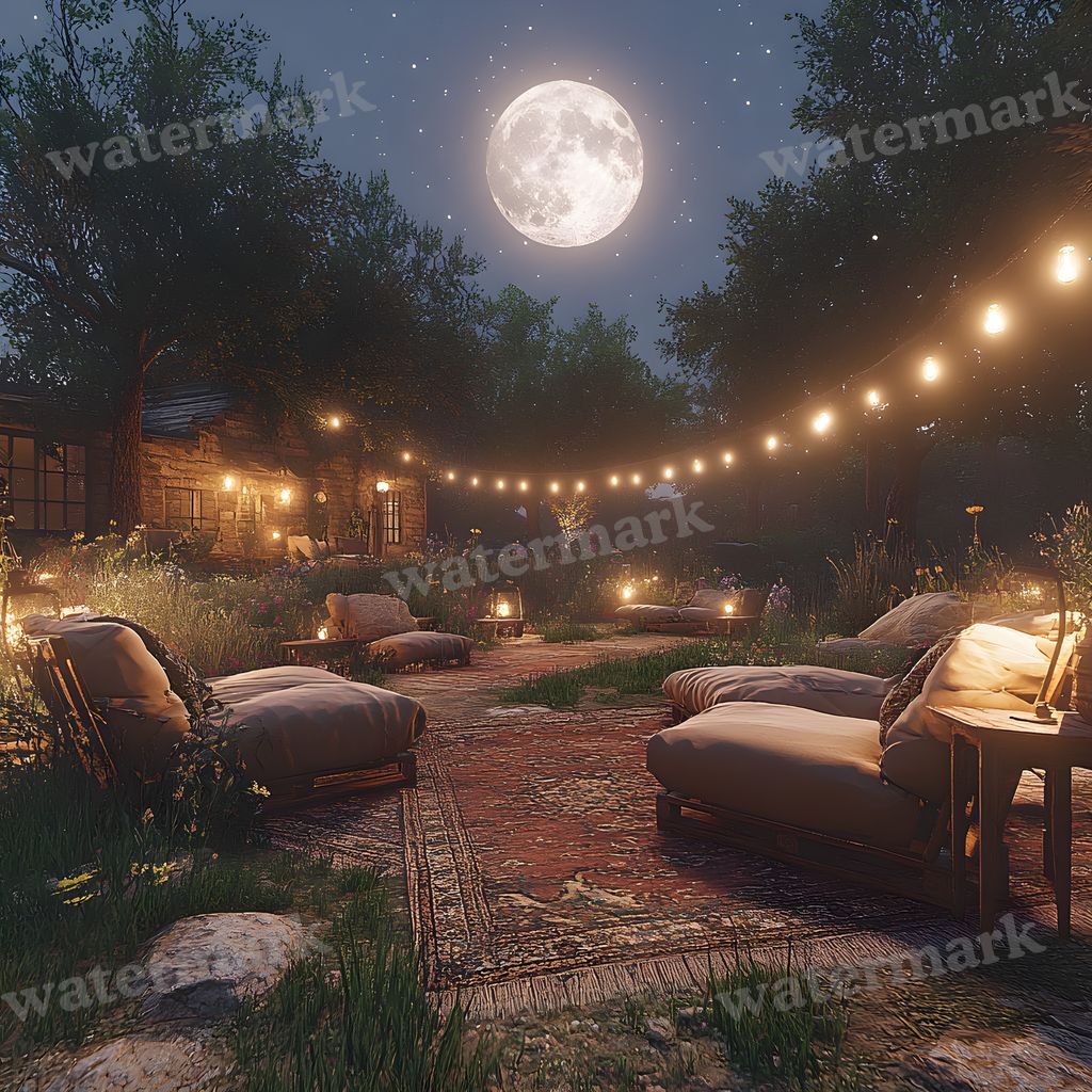 Moonlit Clearing Backdrop Images