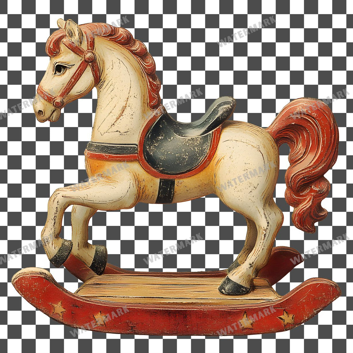 Wooden Rockin Vintage Style Clipart Pngs