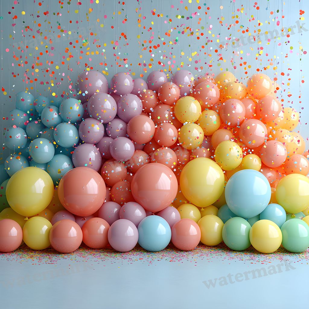 Rainbow Balloon Backdrop Images