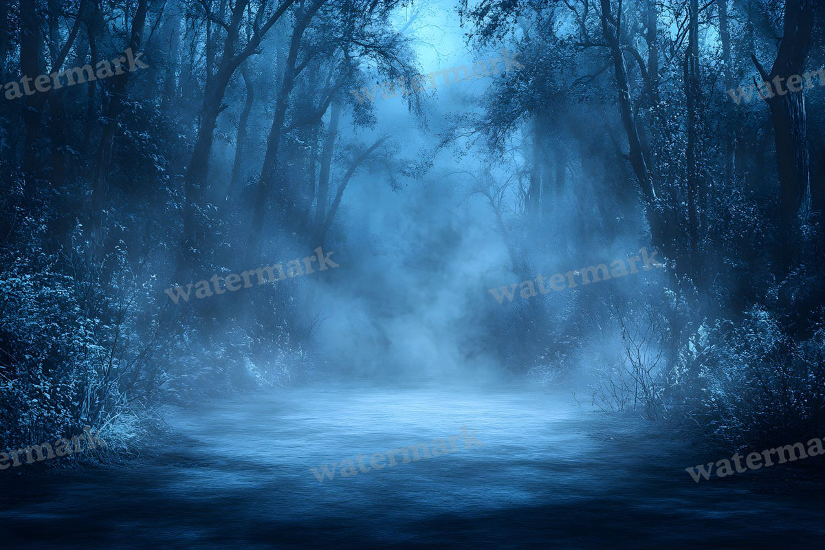 Spooky Forest digital photo backdrop for photo editing, preview 50