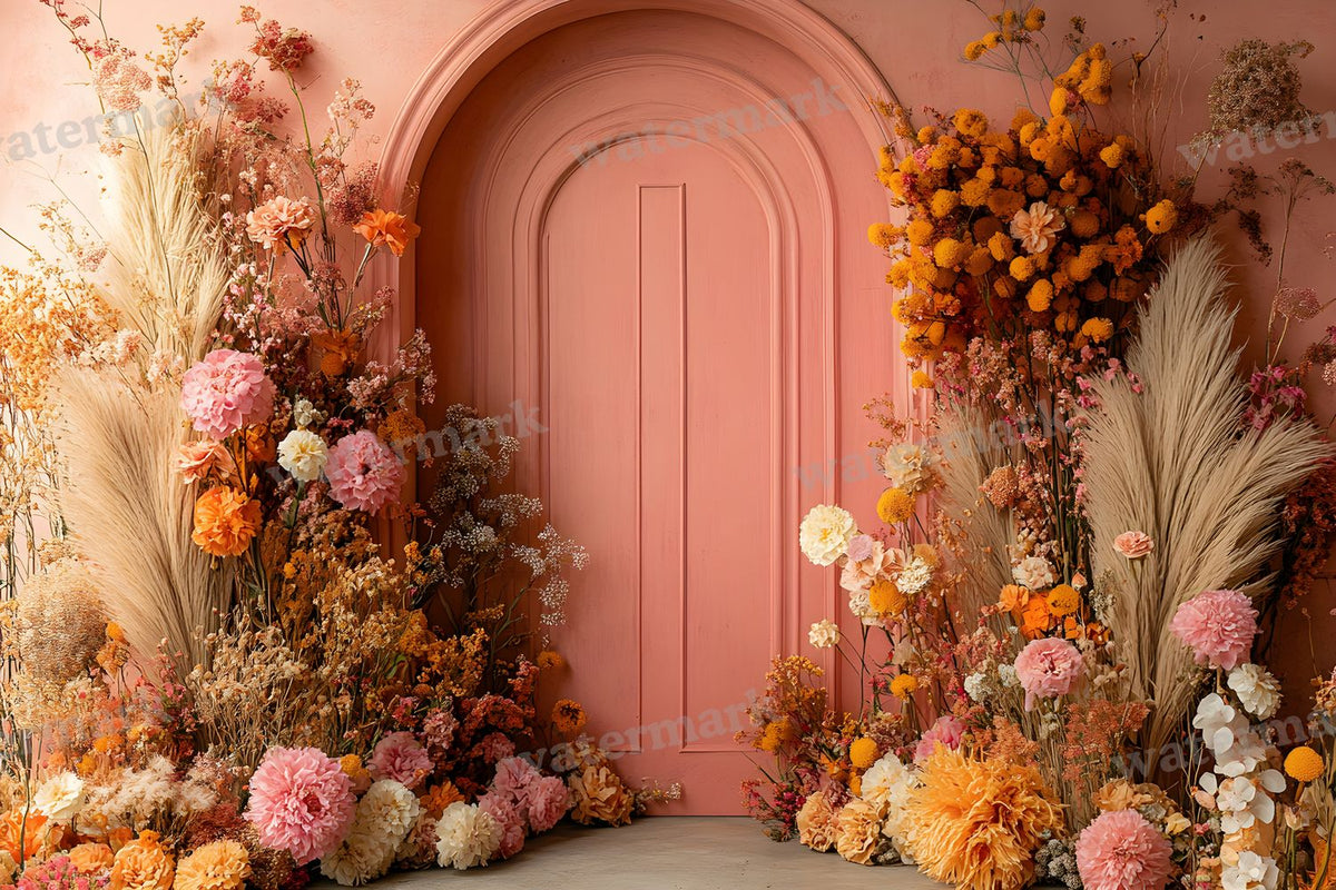 Boho Pink Arch Backdrop Images