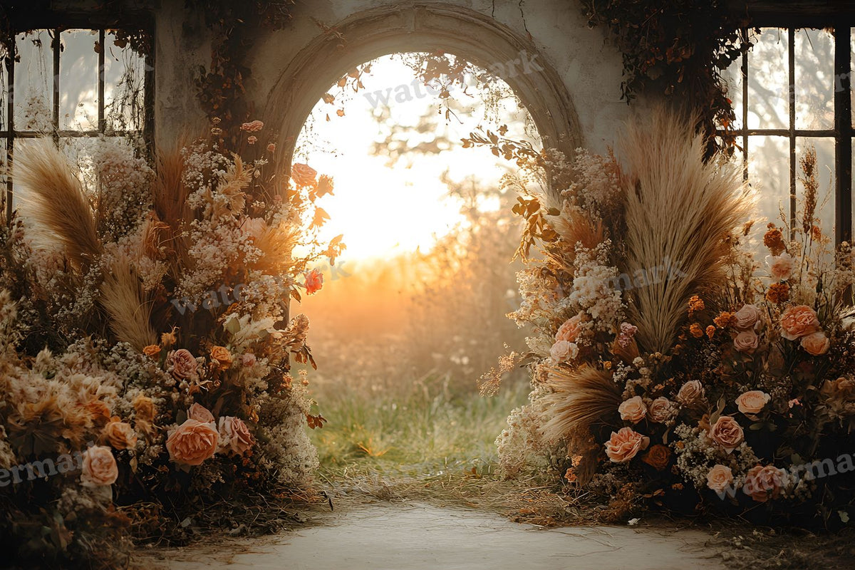 Boho Sunset Arch Backdrop Images
