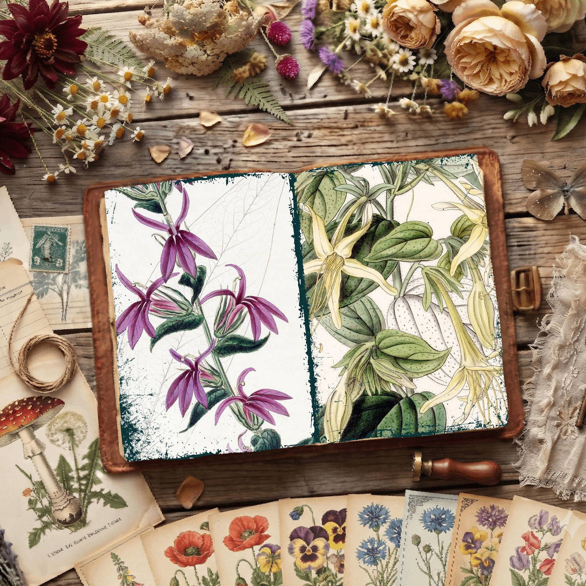 Botanical Illustrations Digital Papers