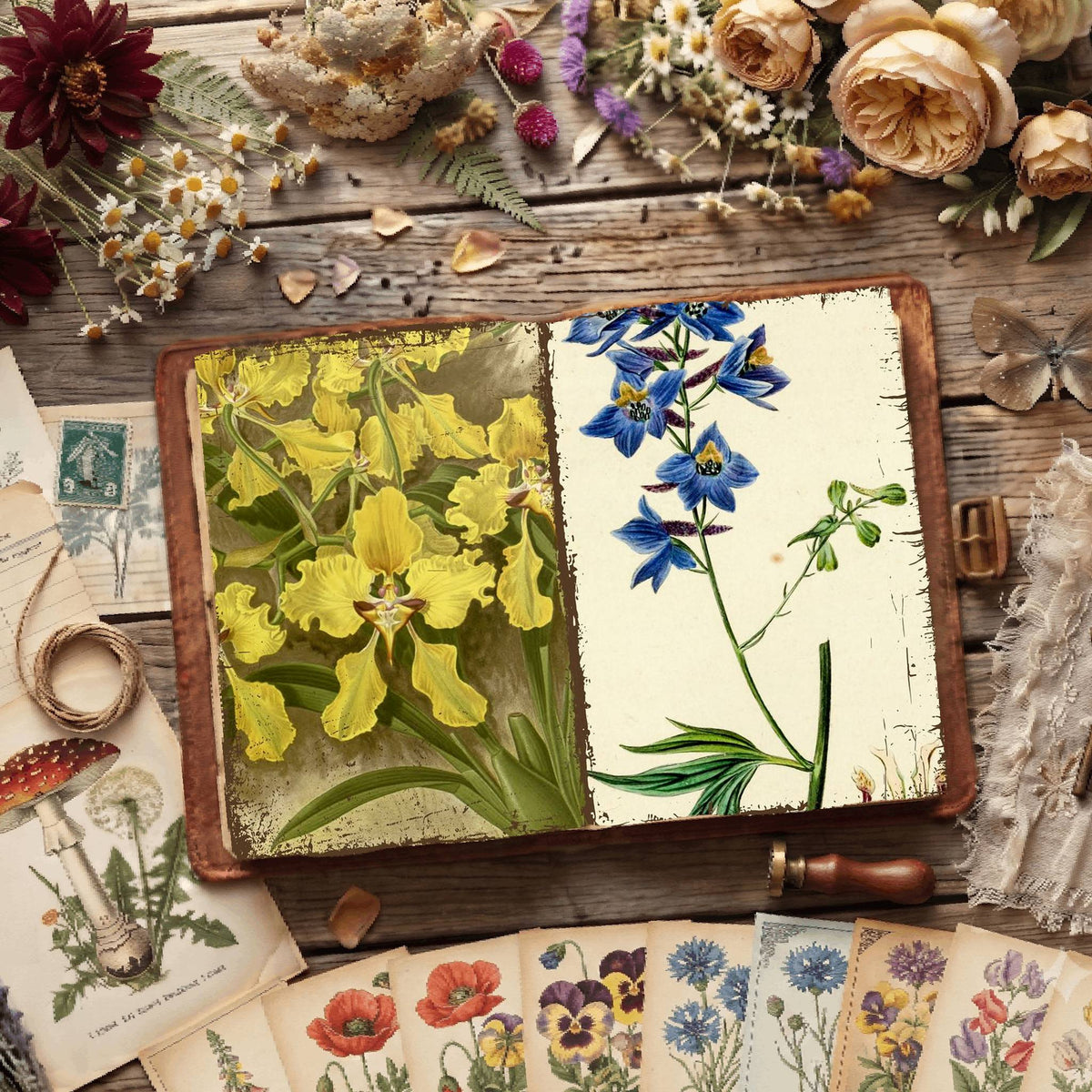 Botanical Illustrations Digital Papers