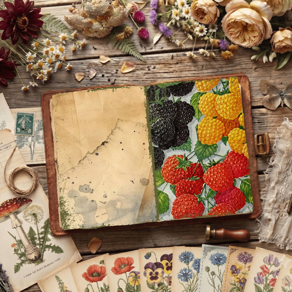 Botanical Illustrations Digital Papers