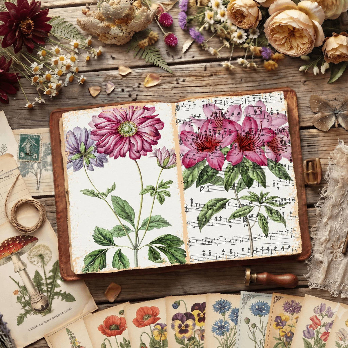 Botanical Illustrations Digital Papers