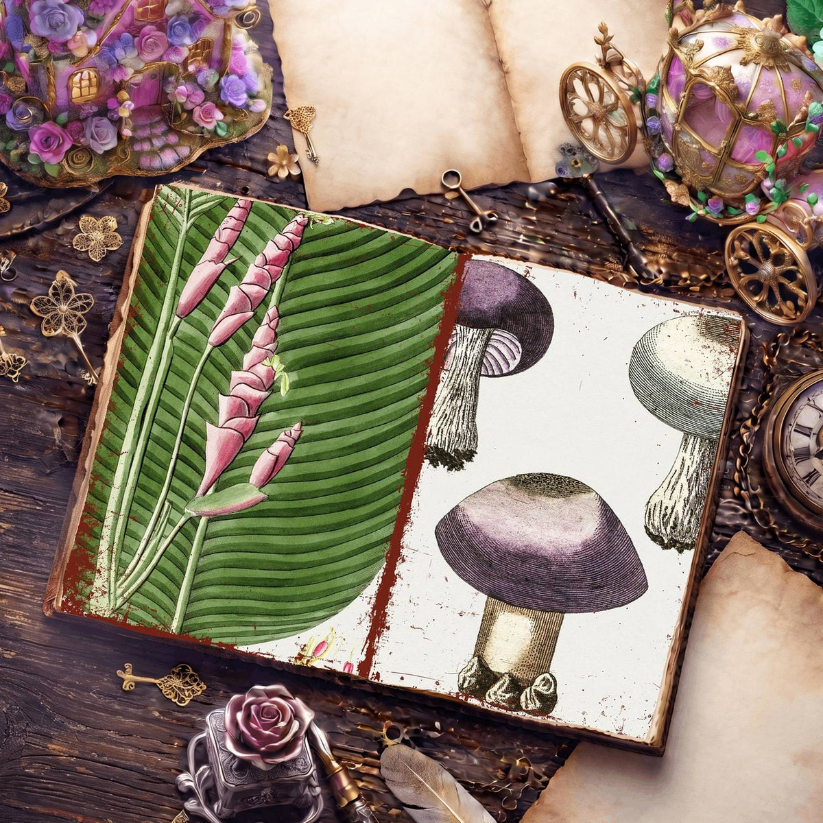 Botanical Illustrations Digital Papers