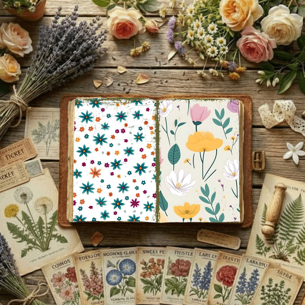 Floral Digital Papers