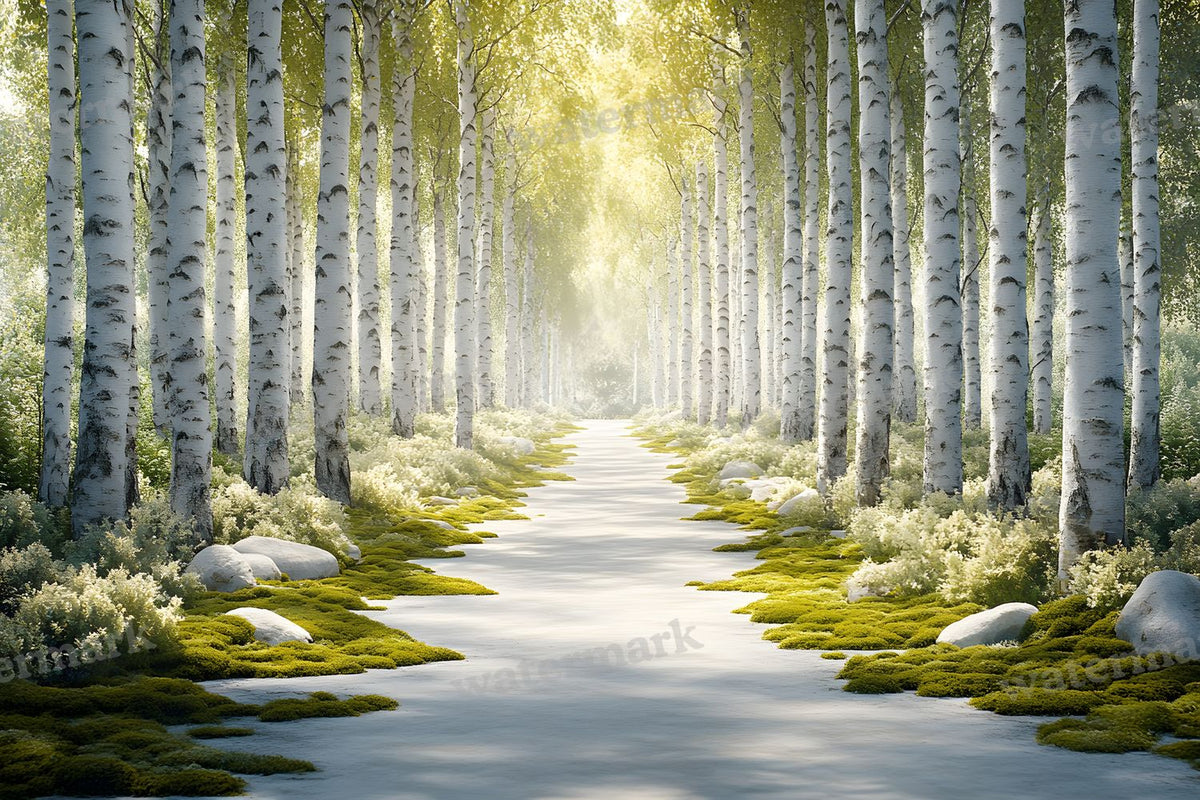 Modern Forest Retreat digital photo backdrop for photo editing, preview 50