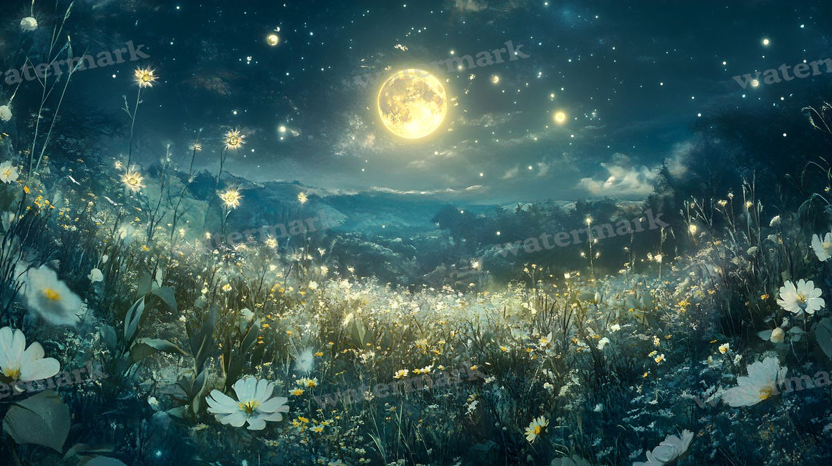 Moonlit Meadow Backdrop Images