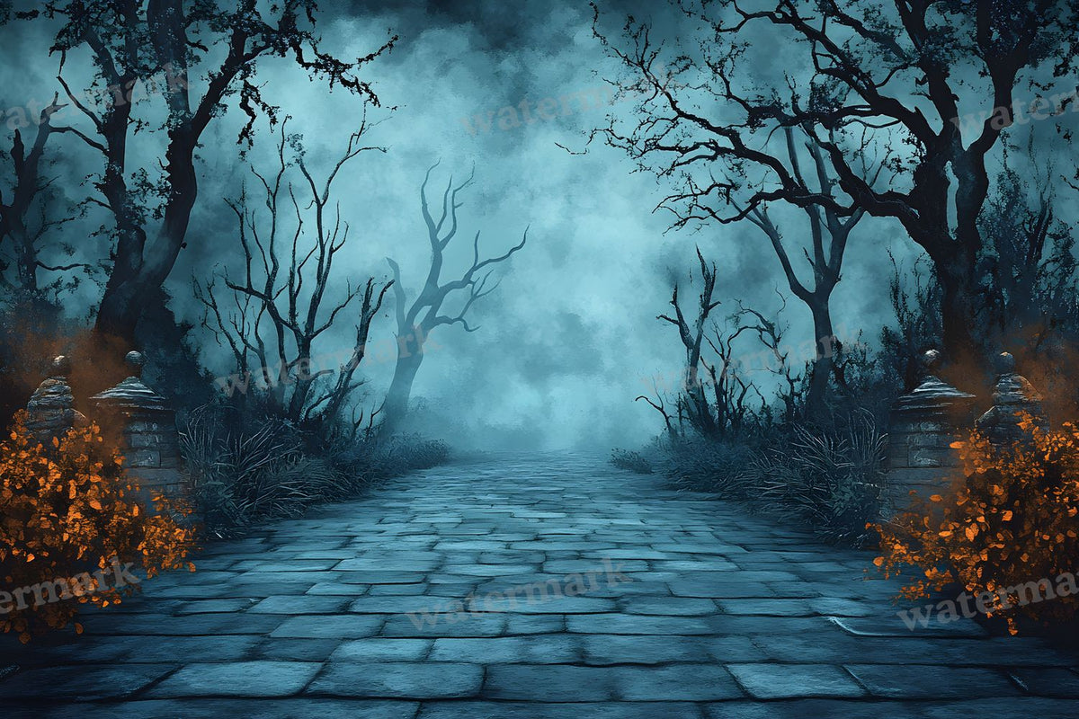 Spooky Forest digital photo backdrop for photo editing, preview 51