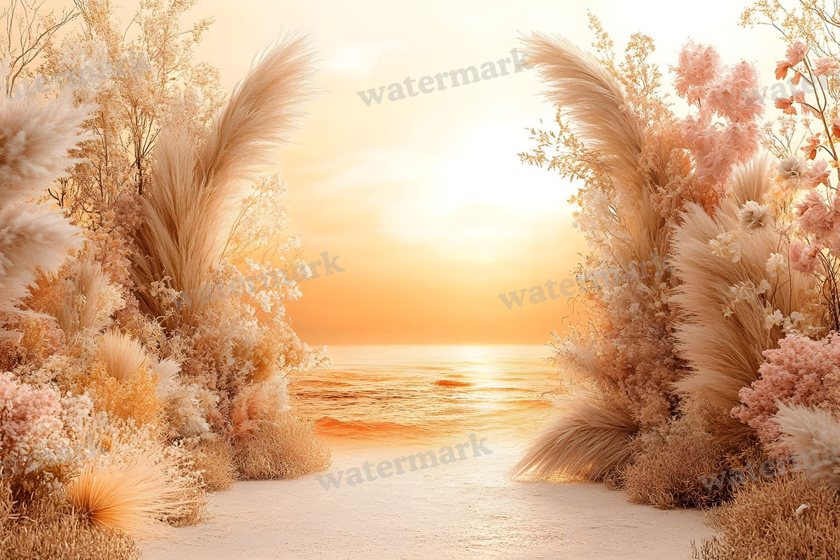 Boho Sunset Arch Backdrop Images