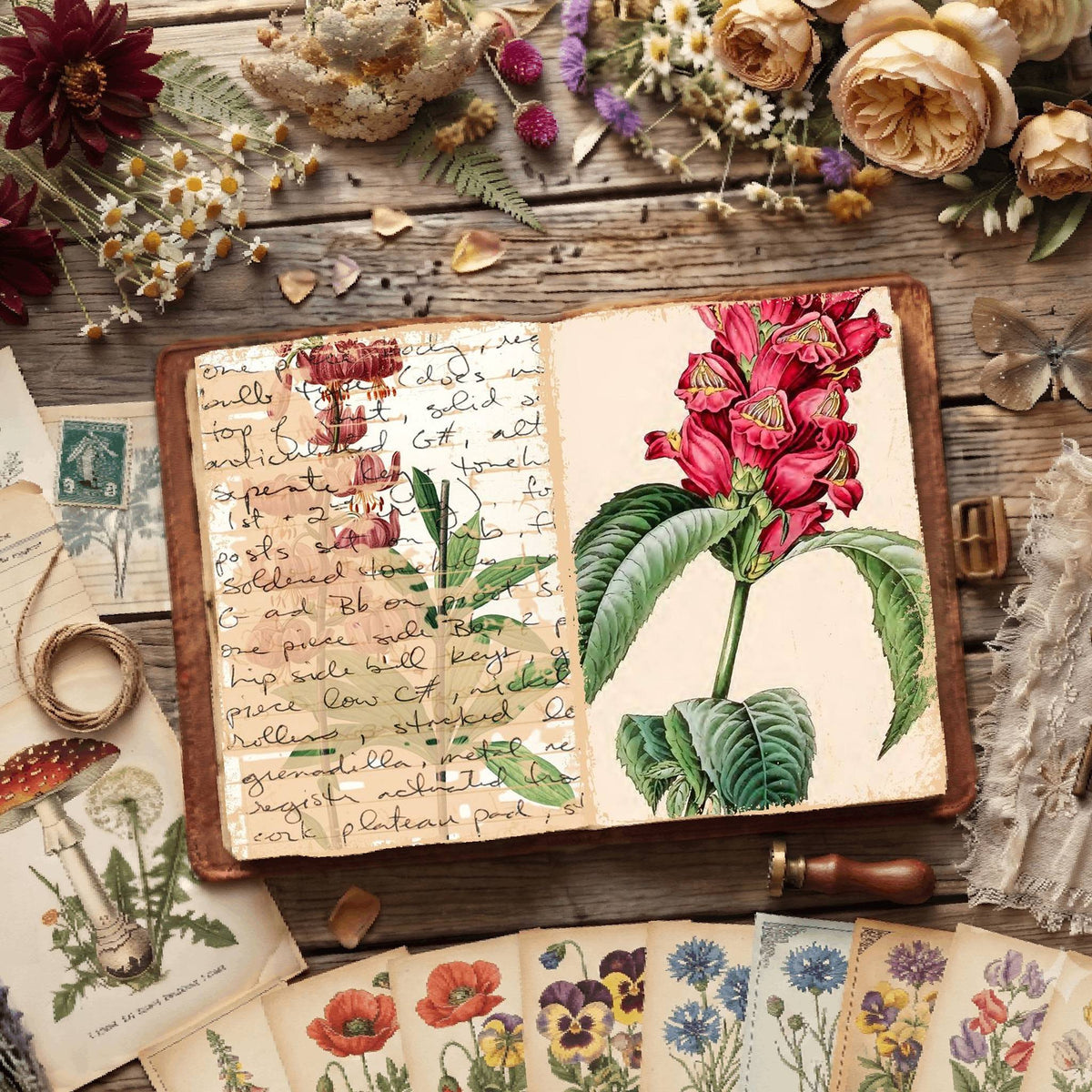 Botanical Illustrations Digital Papers