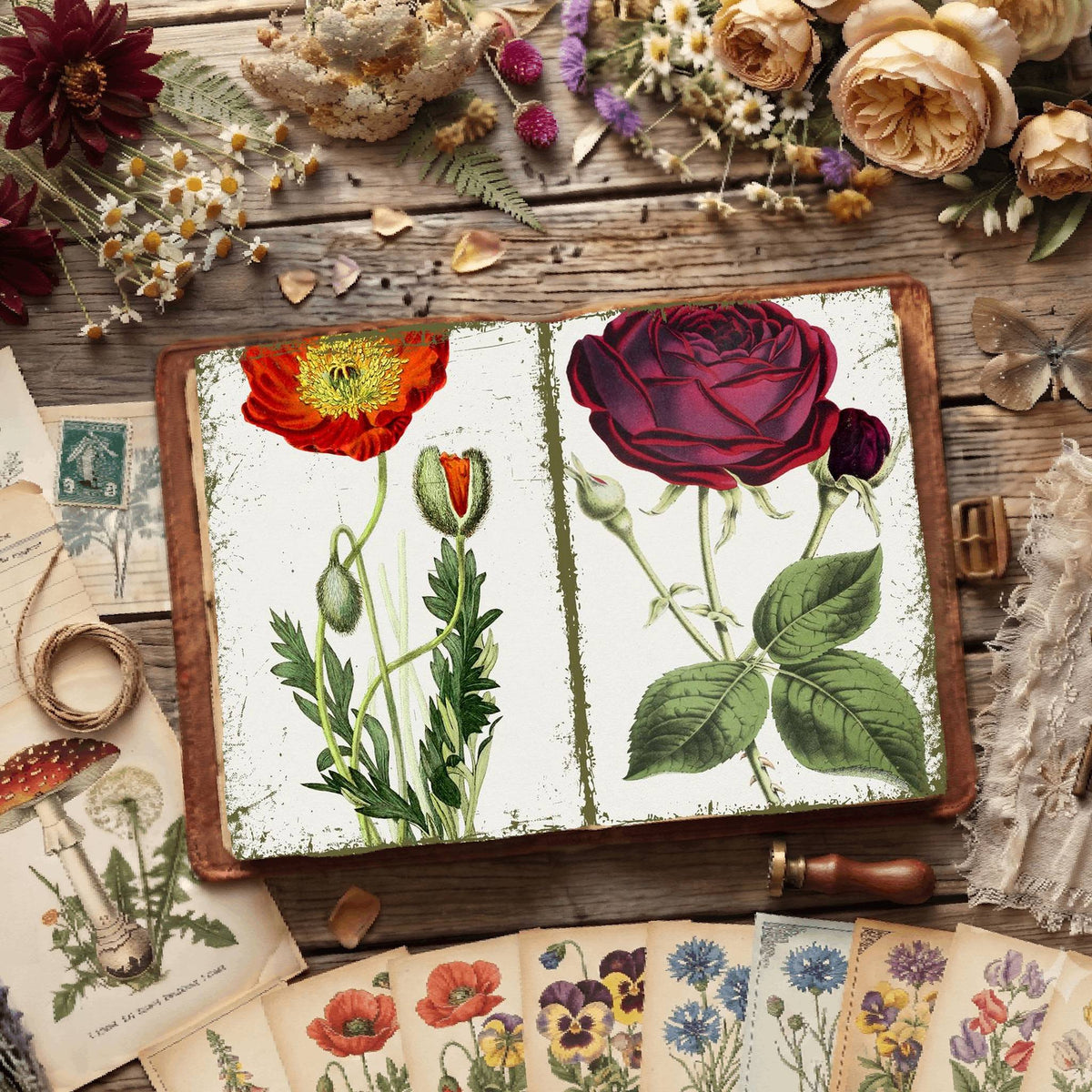 Botanical Illustrations Digital Papers