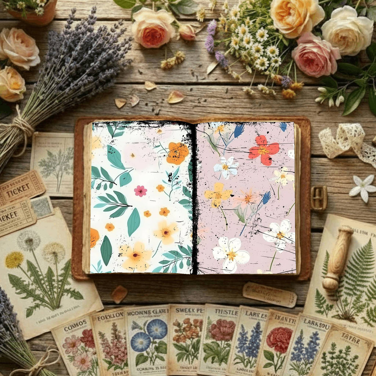 Floral Digital Papers
