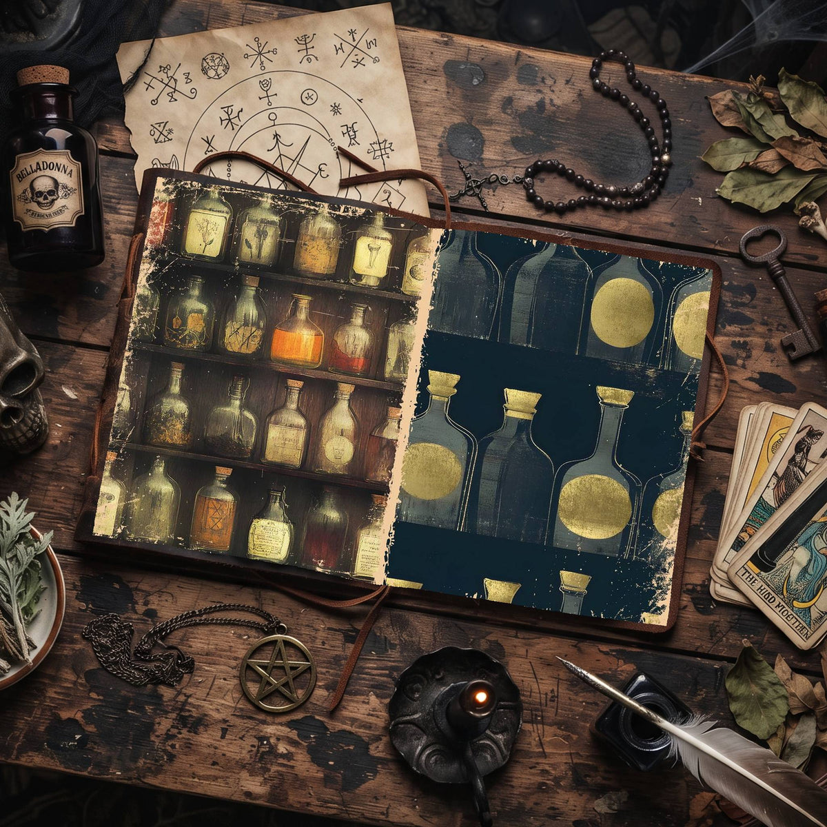 Witch printable junk journal paper, page preview 52
