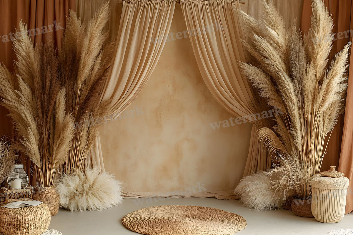 Boho Pampaarch Backdrop Images