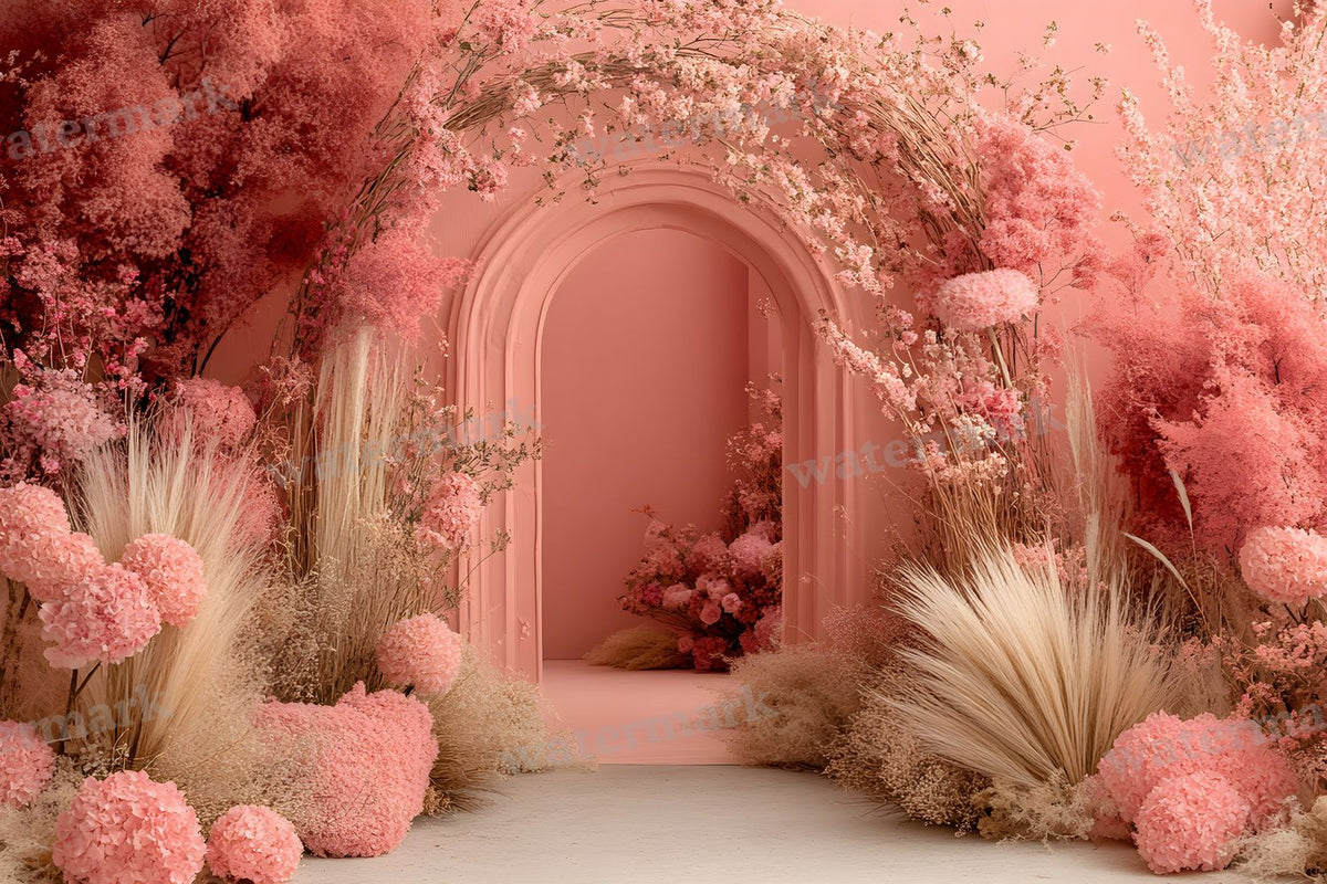 Boho Pink Arch Backdrop Images