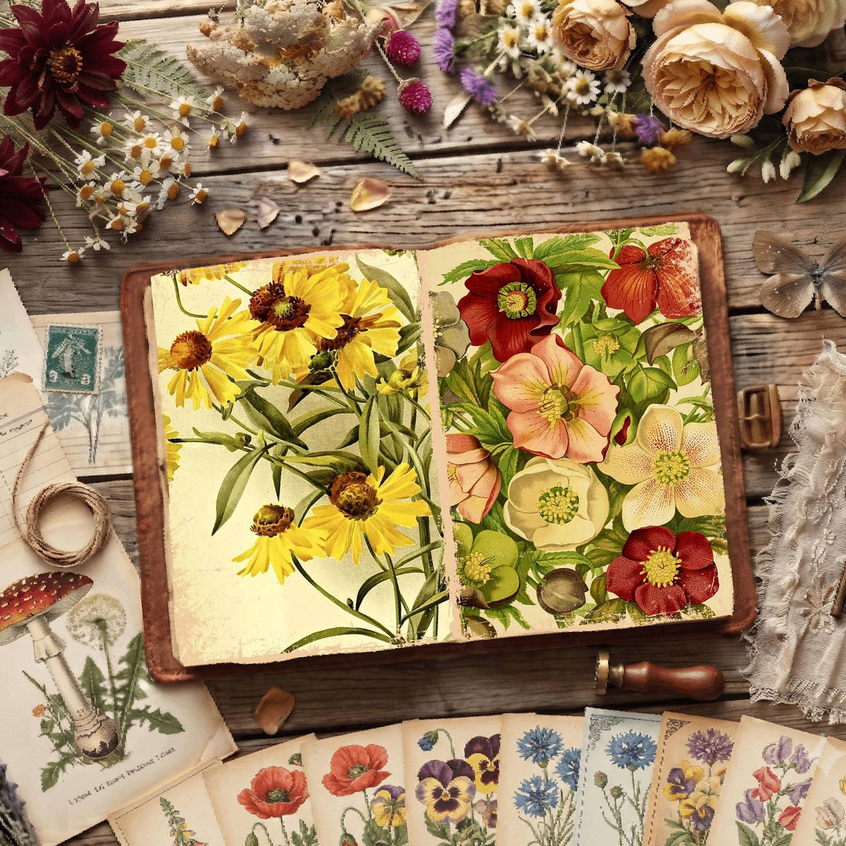 Botanical Illustrations Digital Papers