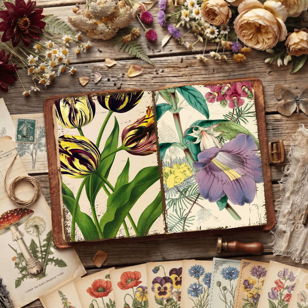 Botanical Illustrations Digital Papers