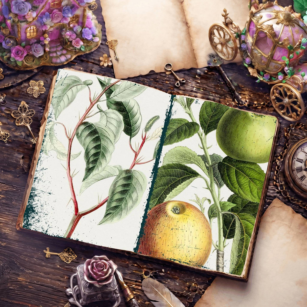 Botanical Illustrations Digital Papers
