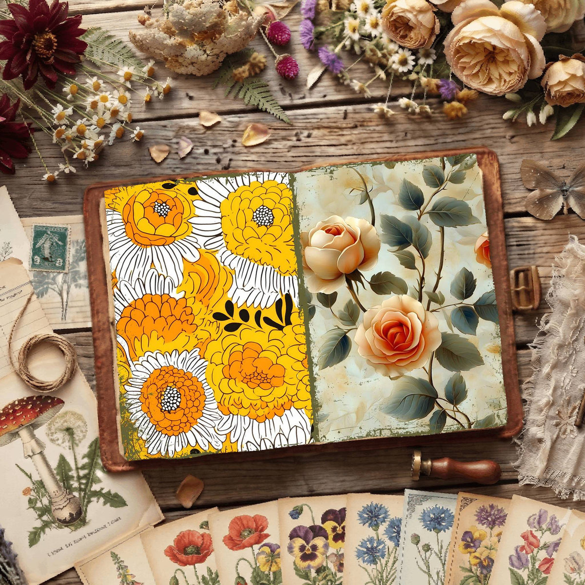 Floral Digital Papers