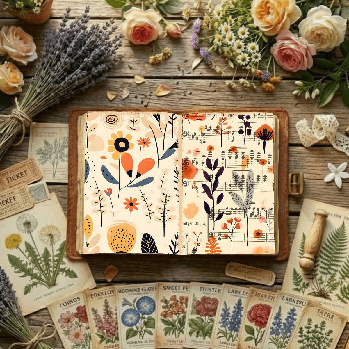 Floral Digital Papers