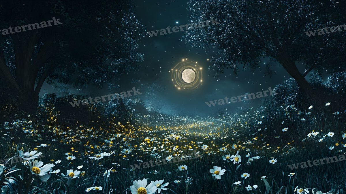 Moonlit Meadow Backdrop Images