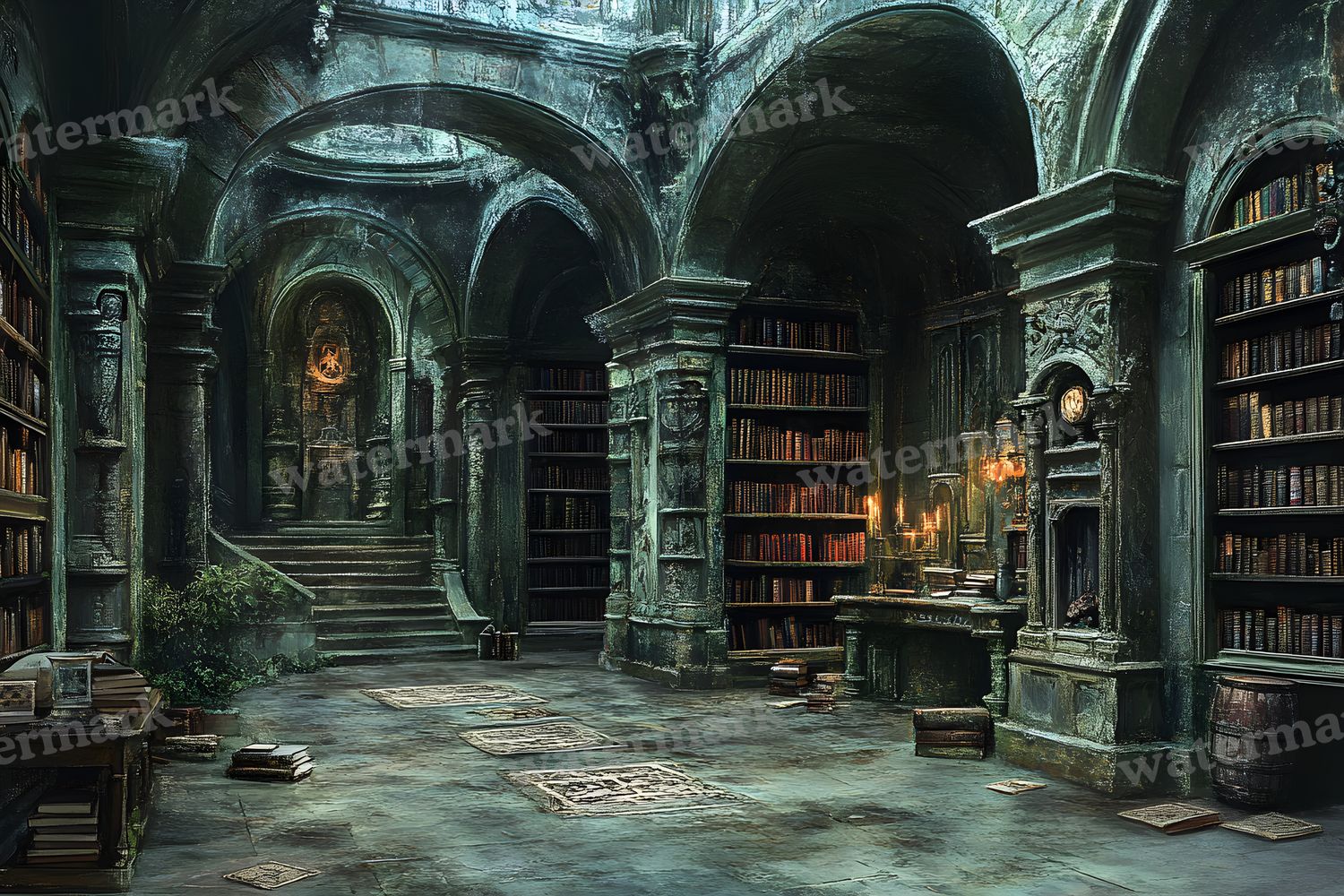 Wizards Library Backdrop Images