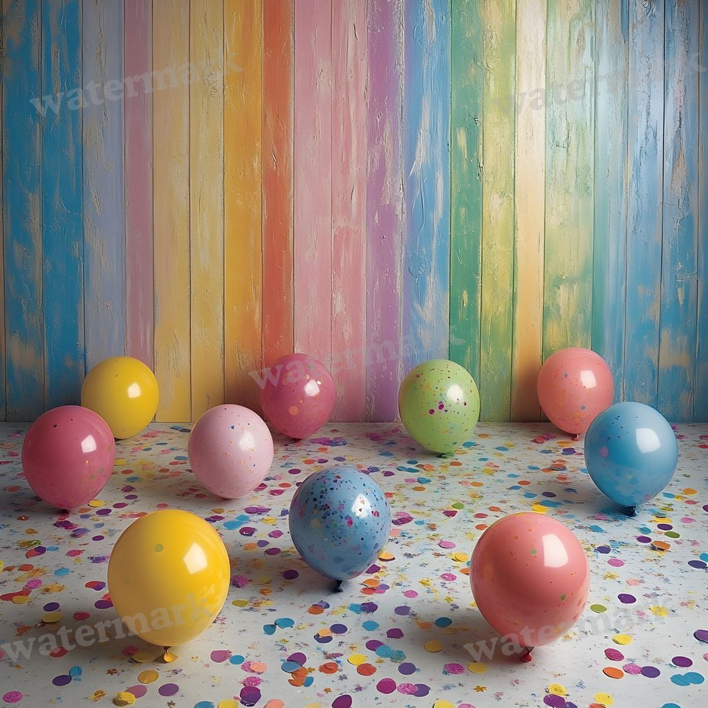 Rainbow Balloon Backdrop Images